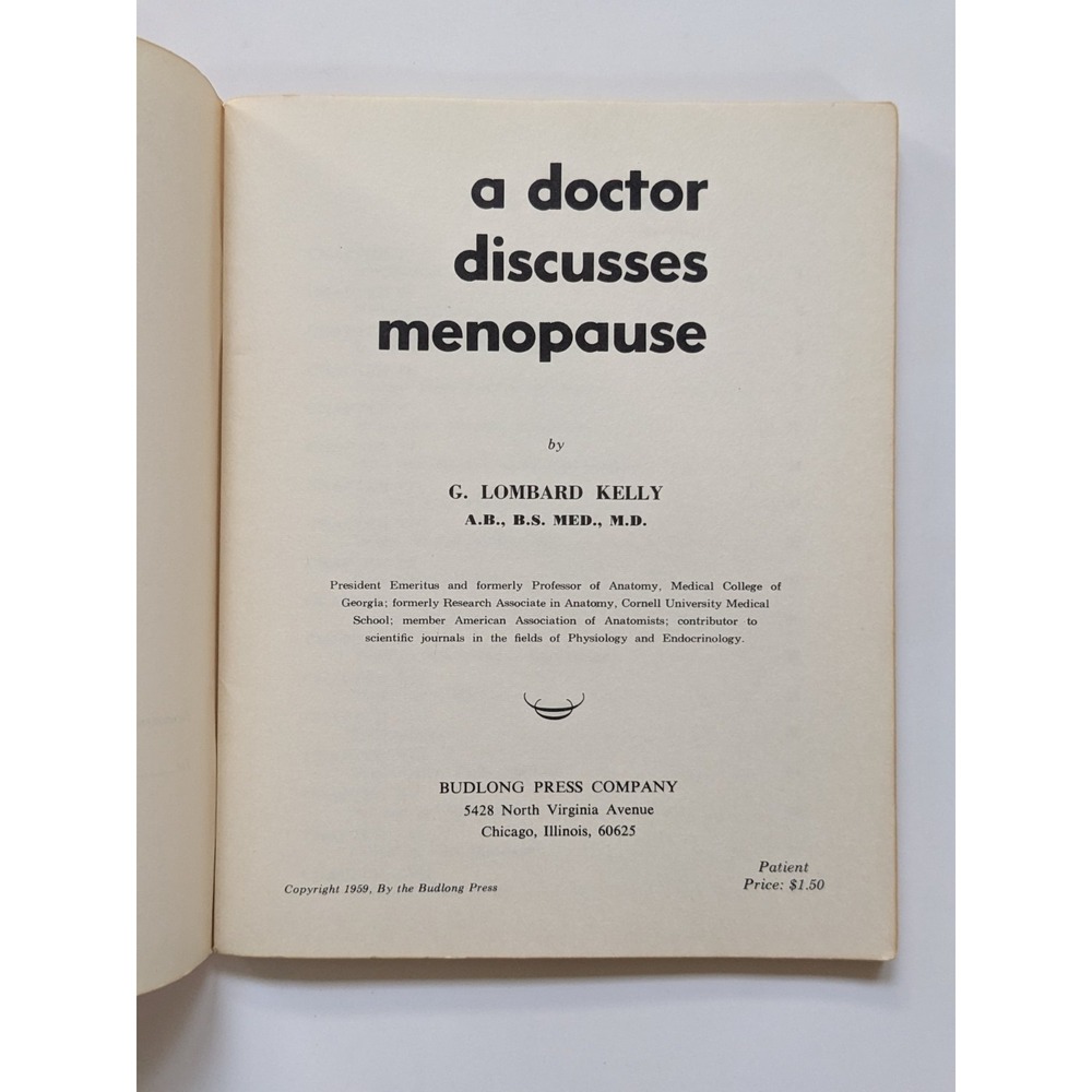 Vintage 'A Doctor Discusses Menopause' Booklet 1950's Housewife Sex Education - Picture 3 of 8